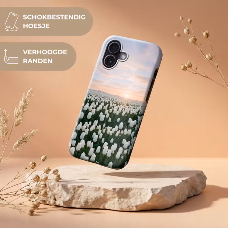 Telefoonhoesje Toughcase - Tulpen - Landschap - Wit — 5
