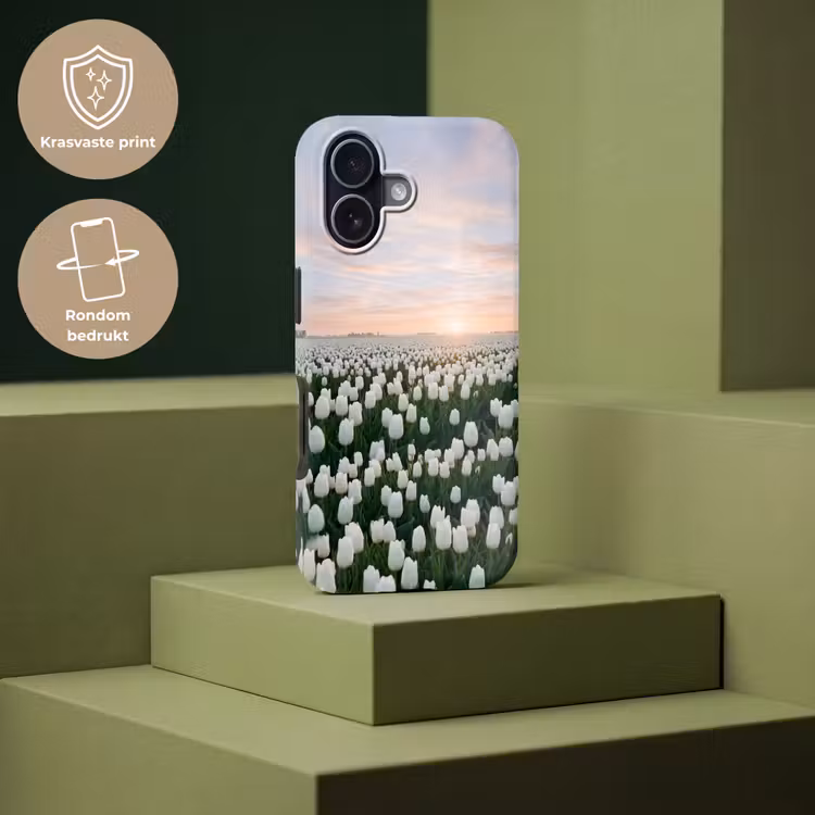 Telefoonhoesje Toughcase - Tulpen - Landschap - Wit — 7
