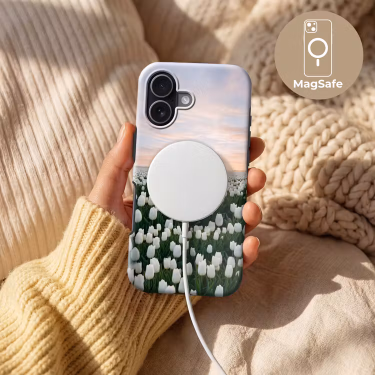 Telefoonhoesje Toughcase - Tulpen - Landschap - Wit — 8