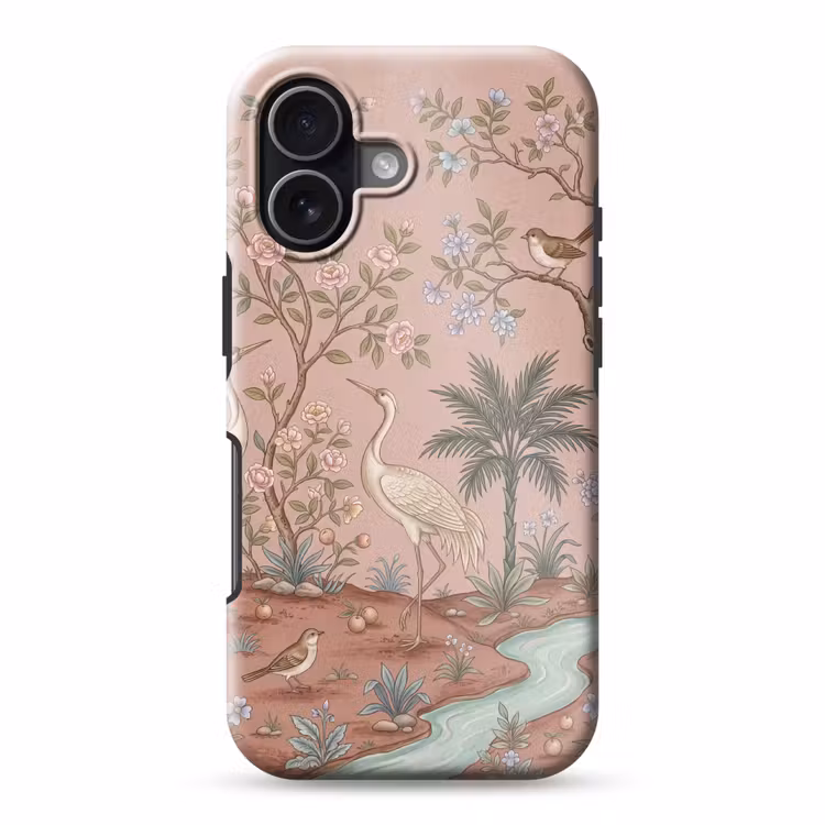 Telefoonhoesje Toughcase - Nostalgisch - Reigers - Roze — 1
