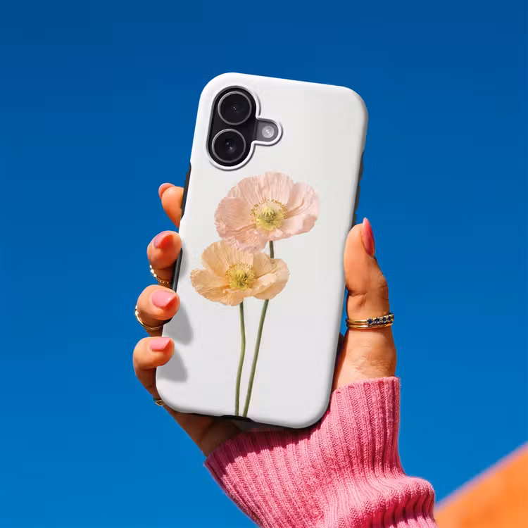 Telefoonhoesje Toughcase - Papavers - Botanisch - Roze — 2