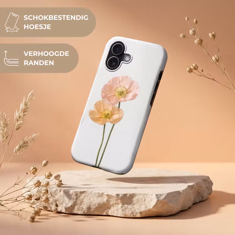 Telefoonhoesje Toughcase - Papavers - Botanisch - Roze — 5