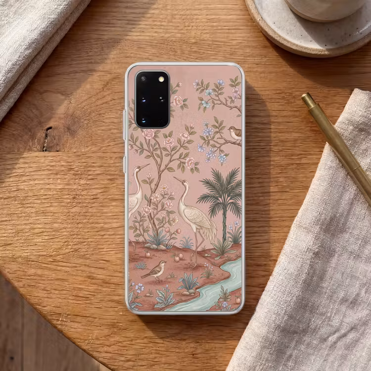 Telefoonhoesje - Nostalgisch - Reigers - Roze — 2