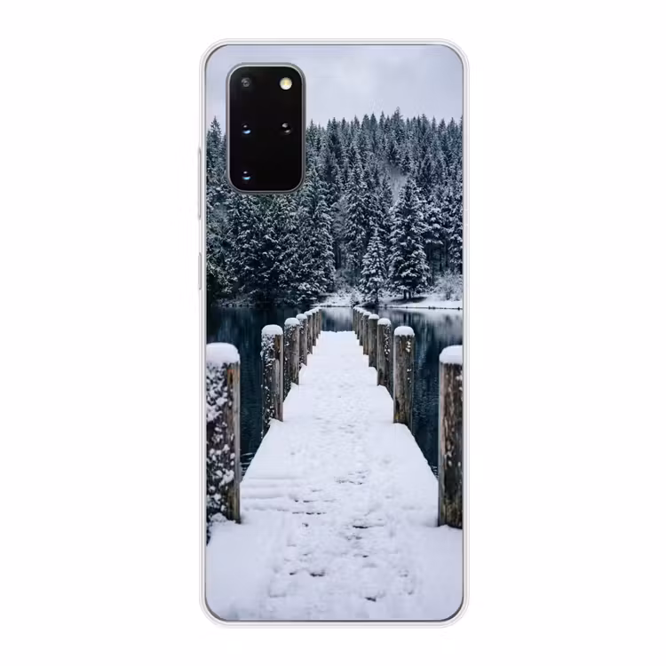 Telefoonhoesje - Steiger - Meer - Sneeuw - Bergen - Rustgevend — 1