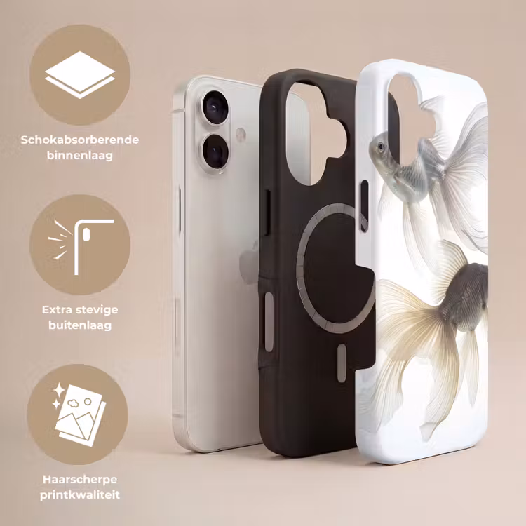 Telefoonhoesje Toughcase - Goudvissen - Modern - Wit — 3