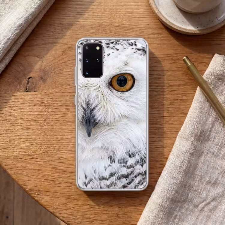 Telefoonhoesje - Sneeuwuil - Oog - Wildlife - Wit — 2
