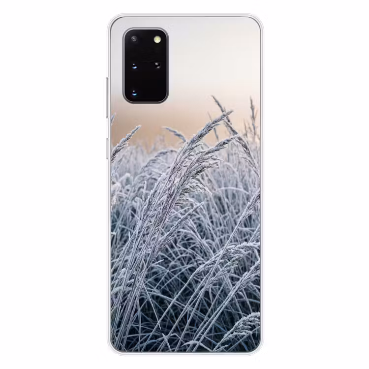Telefoonhoesje - Rijp - Gras - Kristallen - Winter - Minimalistisch — 4