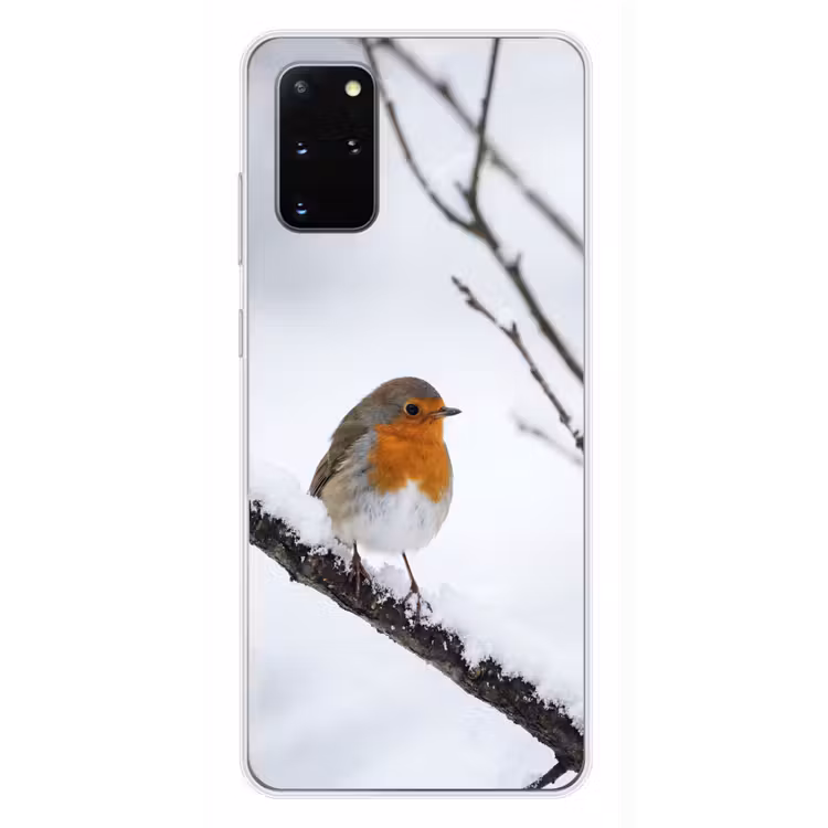 Telefoonhoesje - Roodborstje - Tak - Sneeuw - Winter - Levendig — 4