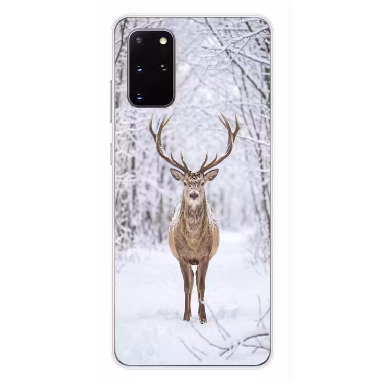 Telefoonhoesje - Hert - Winter - Bos - Natuur - Wit — 4