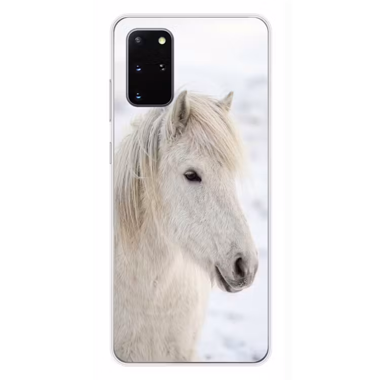 Telefoonhoesje - Paard - Kop - Winter - Dieren - Wit — 4