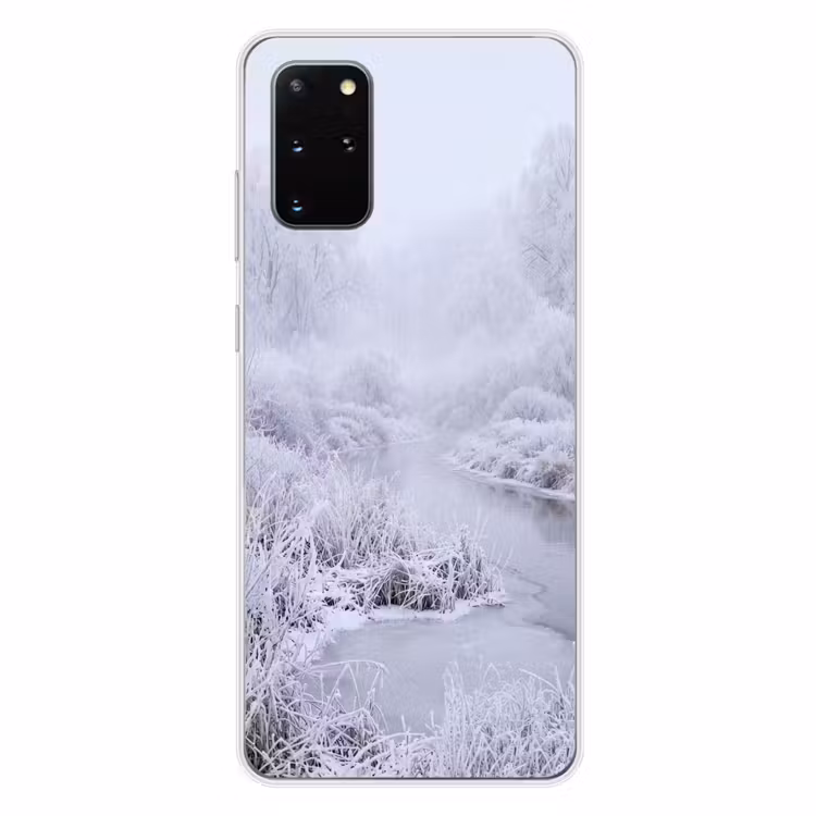 Telefoonhoesje - Rivier - Sneeuw - Bos - Winter - Schilderachtig — 4