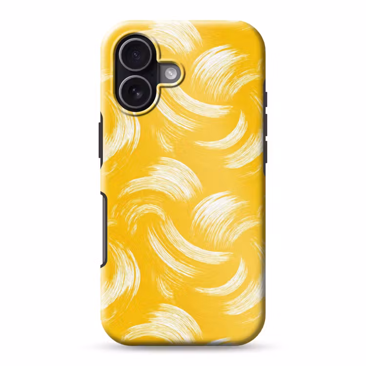 Telefoonhoesje Toughcase - Verfstreken - Abstract - Dynamisch - Geel — 1