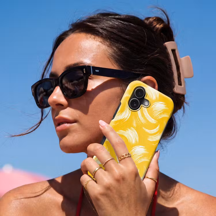 Telefoonhoesje Toughcase - Verfstreken - Abstract - Dynamisch - Geel — 6