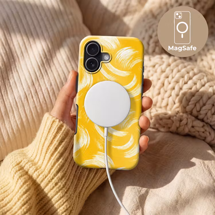Telefoonhoesje Toughcase - Verfstreken - Abstract - Dynamisch - Geel — 8