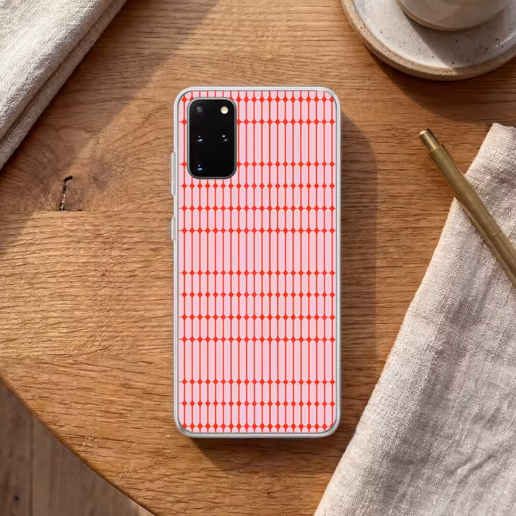 Telefoonhoesje - Geometrisch - Minimalistisch - Rood - Roze — 2