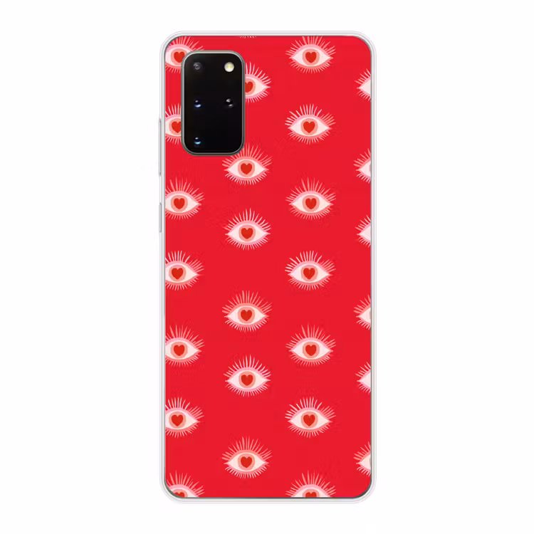 Telefoonhoesje - Ogen - Hart - Abstract - Rood - Roze — 1
