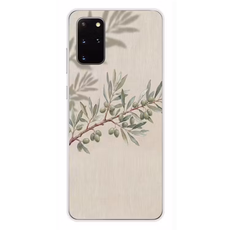 Telefoonhoesje - Olijftak - Bladeren - Natuur - Groen - Beige — 4