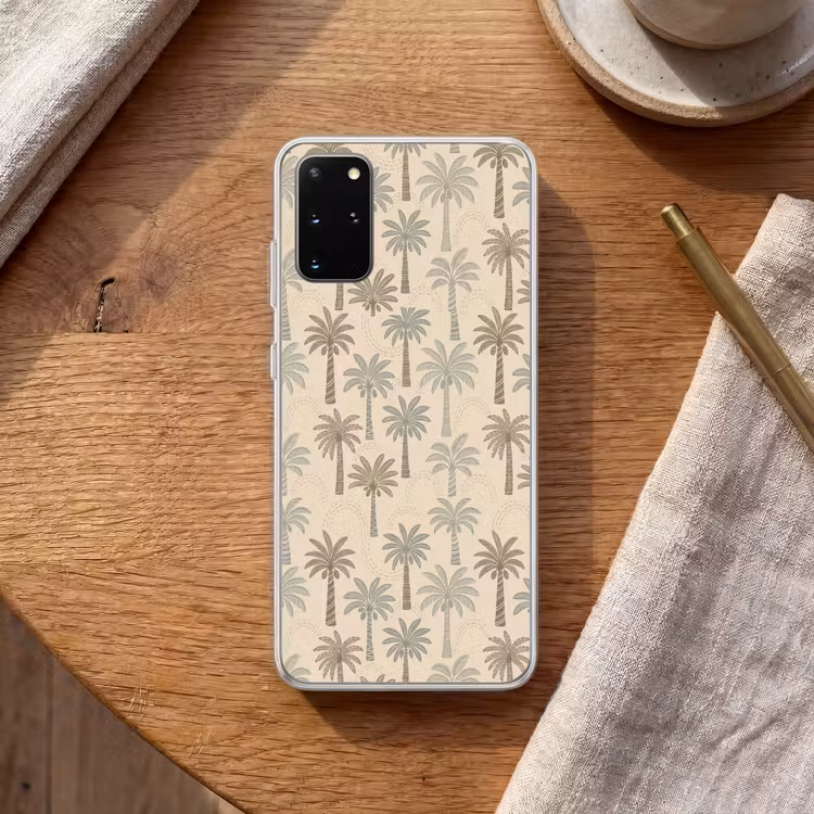 Telefoonhoesje - Palmbomen - Patroon - Tropisch - Beige — 2