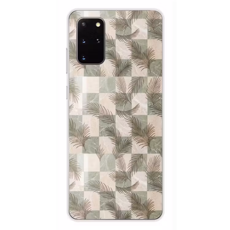 Telefoonhoesje - Planten - Bladeren - Marmer - Modern - Groen — 4