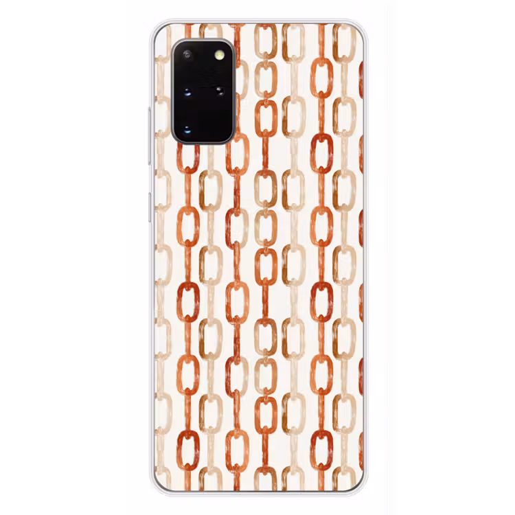 Telefoonhoesje - Schakels - Patroon - Aquarel - Terracotta — 4