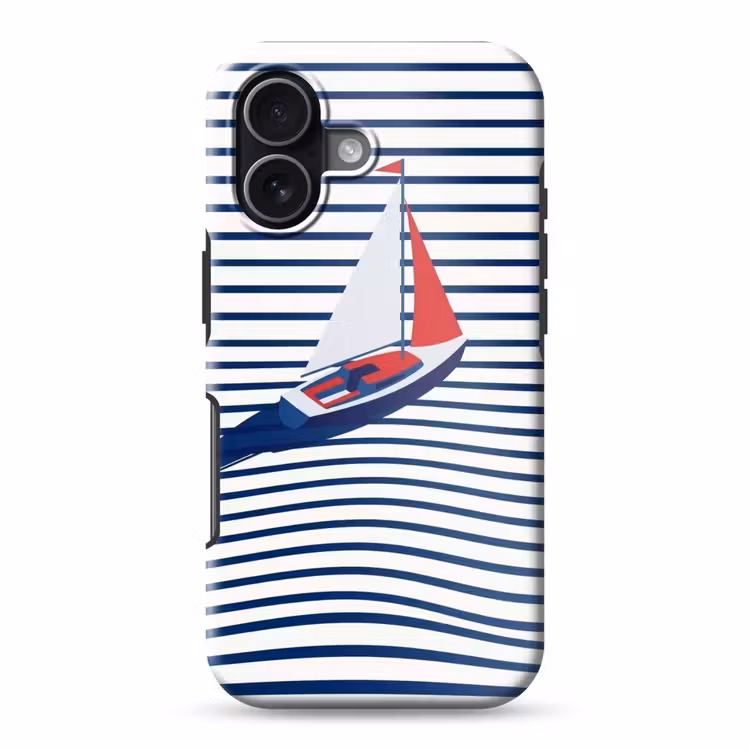 Telefoonhoesje Toughcase - Boot - Water - Abstract - Blauw — 1