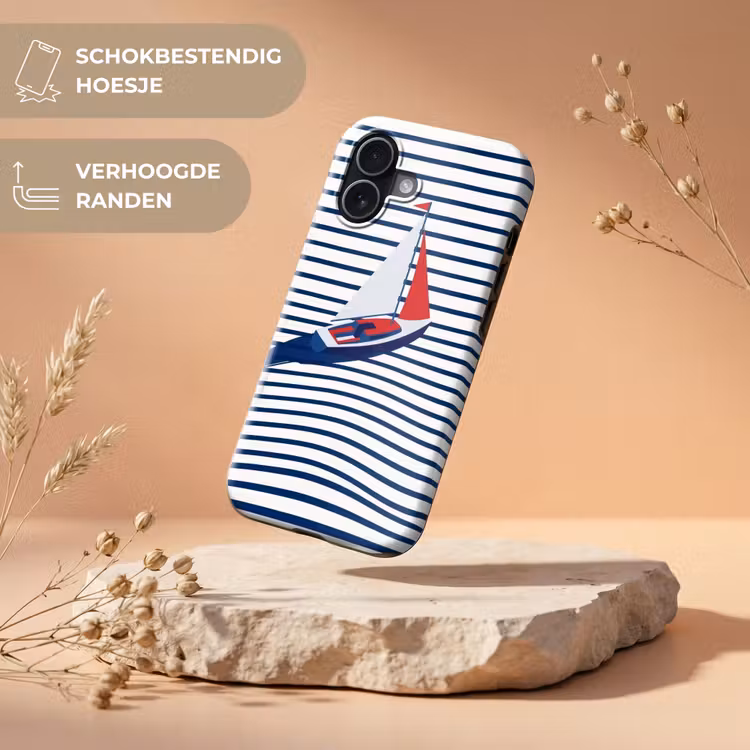 Telefoonhoesje Toughcase - Boot - Water - Abstract - Blauw — 5