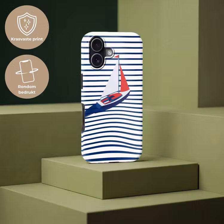 Telefoonhoesje Toughcase - Boot - Water - Abstract - Blauw — 7