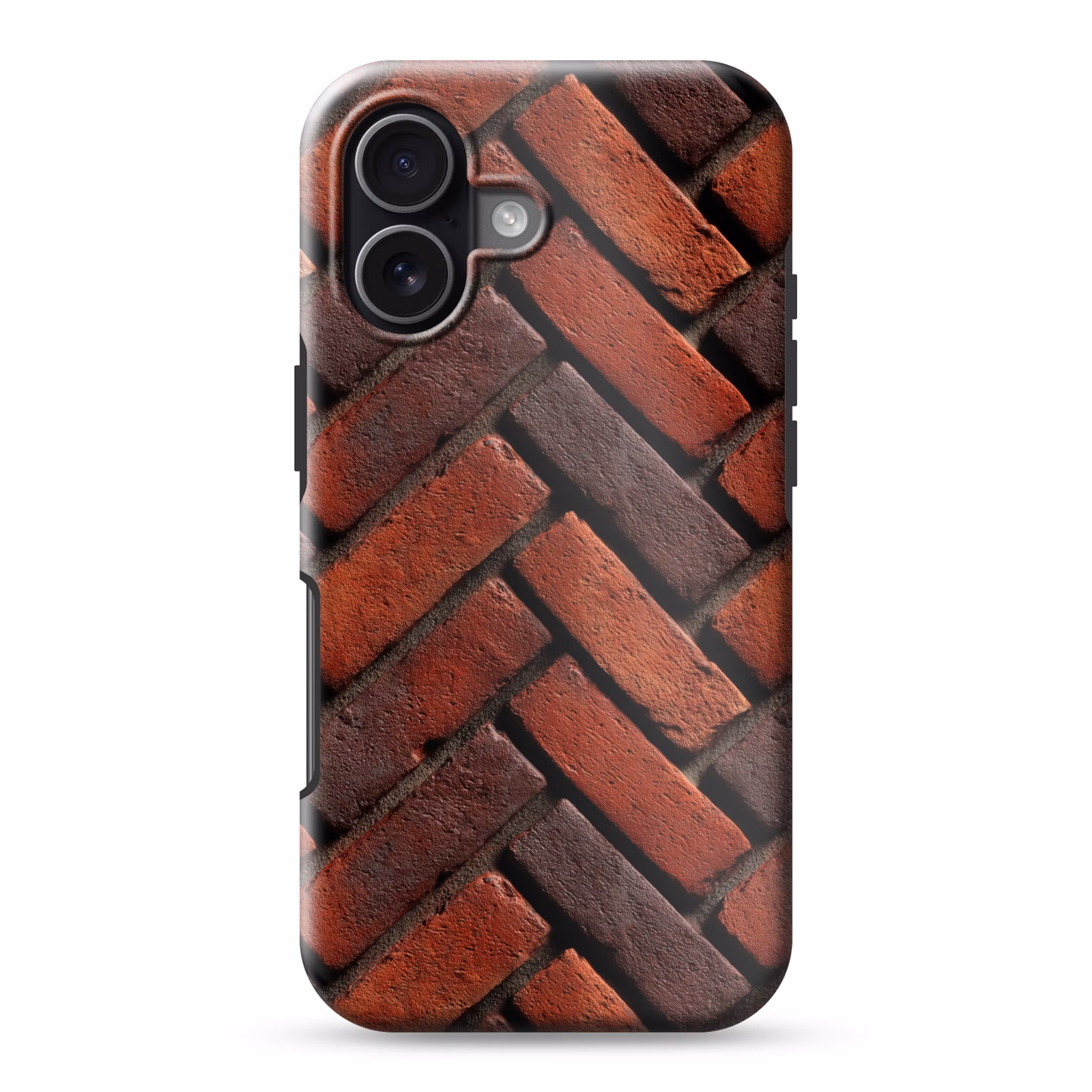 Telefoonhoesje Toughcase - Bakstenen - Visgraat - Structuur - Roodbruin — 1