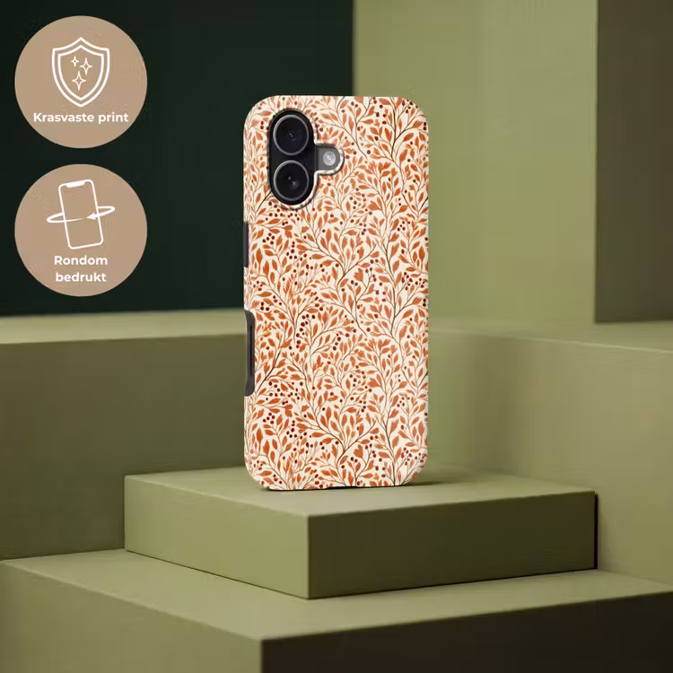 Telefoonhoesje Toughcase - Bladeren - Botanisch - Terracotta — 7