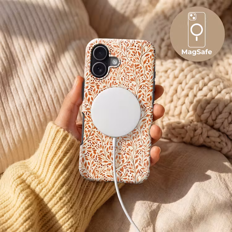 Telefoonhoesje Toughcase - Bladeren - Botanisch - Terracotta — 8
