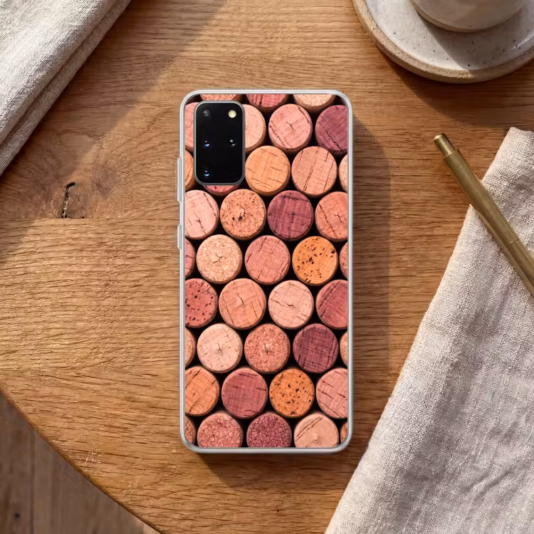 Telefoonhoesje - Kurk - Patroon - Abstract - Modern - Rood — 2