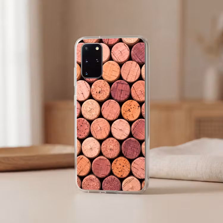 Telefoonhoesje - Kurk - Patroon - Abstract - Modern - Rood — 3
