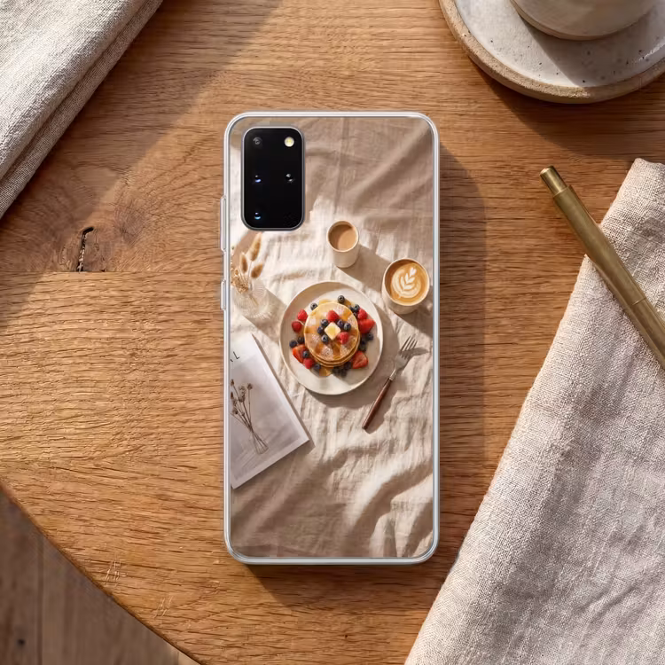 Telefoonhoesje - Pannenkoeken - Bessen - Ontbijt - Modern - Beige — 2