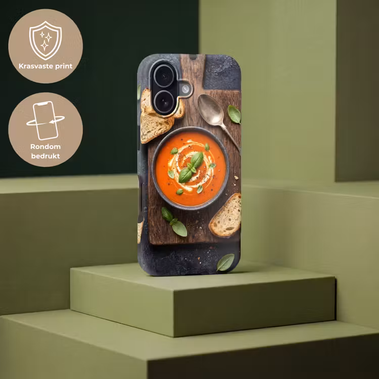 Telefoonhoesje Toughcase - Eten - Soep - Basilicum - Rustiek - Rood — 7