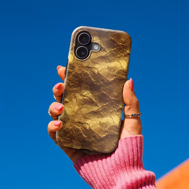 Telefoonhoesje Toughcase - Bladgoud - Textuur - Goud — 2
