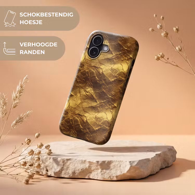 Telefoonhoesje Toughcase - Bladgoud - Textuur - Goud — 5
