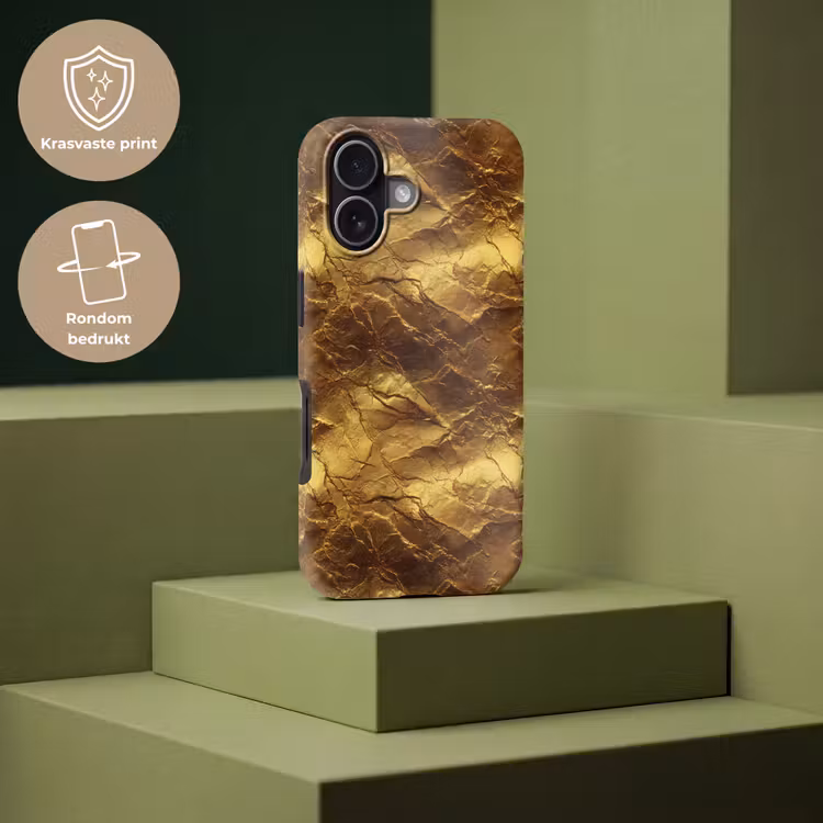 Telefoonhoesje Toughcase - Bladgoud - Textuur - Goud — 7