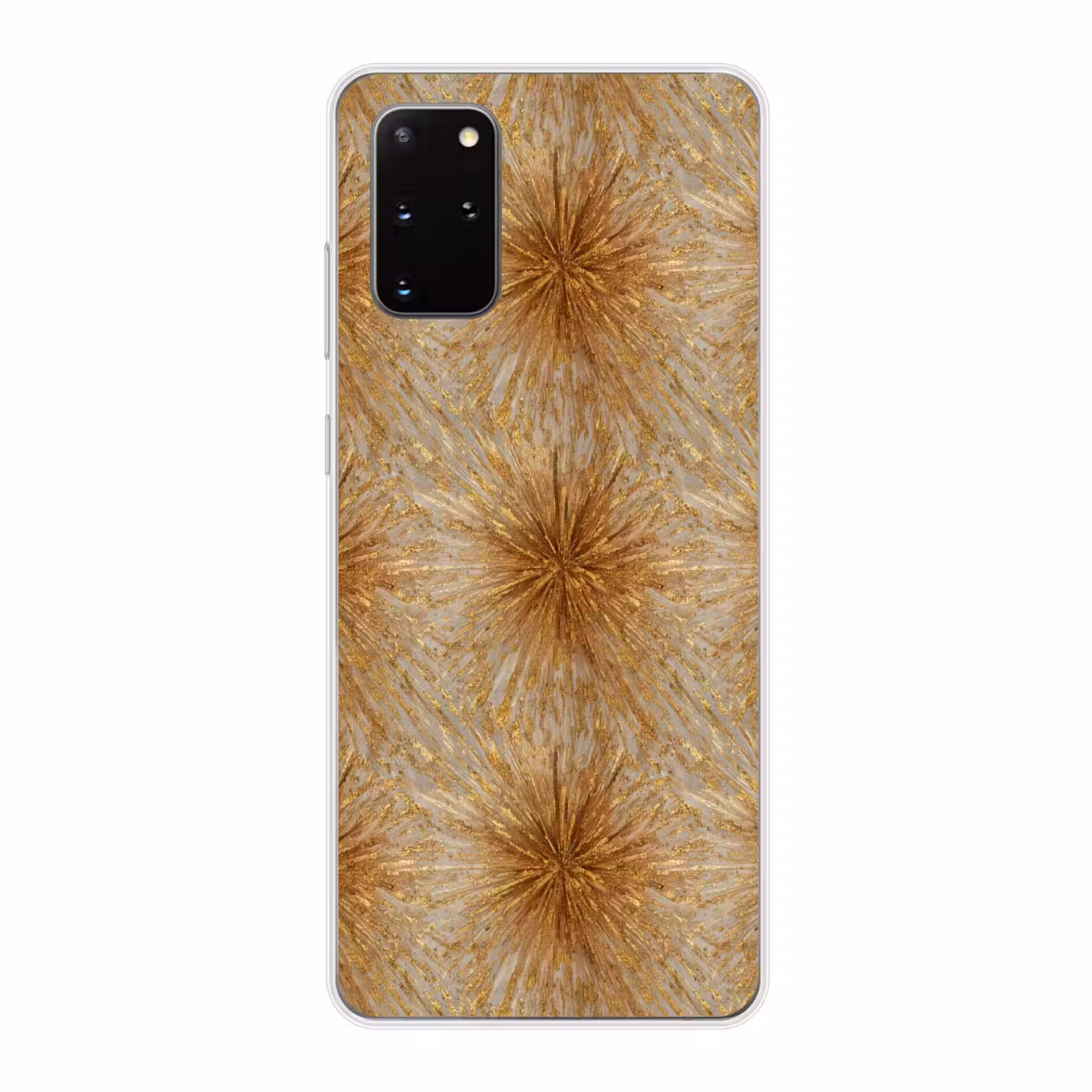 Telefoonhoesje - Explosie - Abstract - Goud - Wit — 1