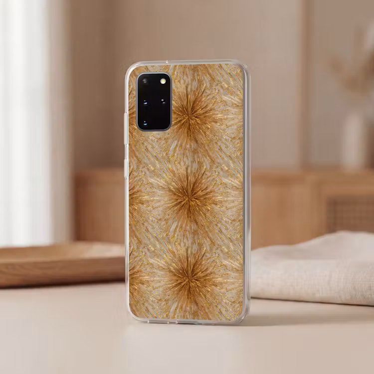 Telefoonhoesje - Explosie - Abstract - Goud - Wit — 3