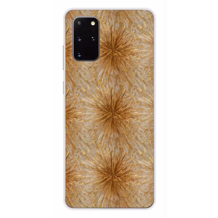 Telefoonhoesje - Explosie - Abstract - Goud - Wit — 4