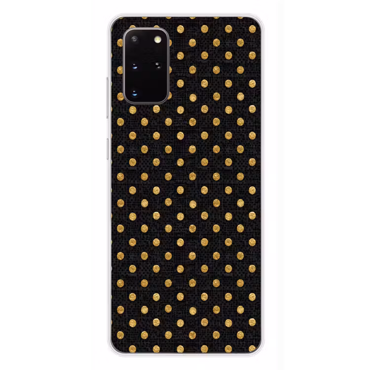 Telefoonhoesje - Polka Dot - Stippen - Goud - Zwart — 4