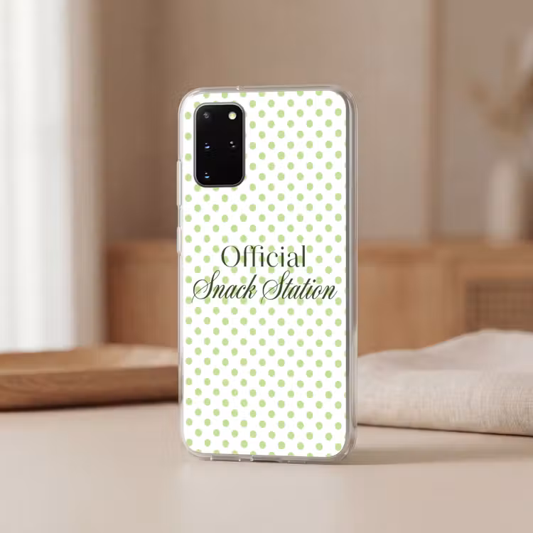 Telefoonhoesje - Snack Station - Groen - Stippen — 3