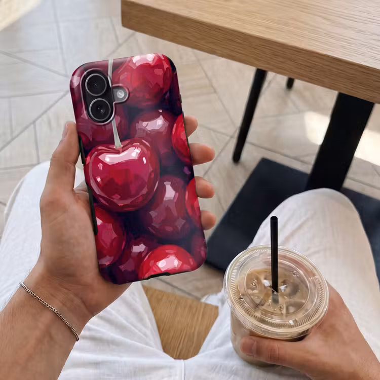 Telefoonhoesje Toughcase - Fruit - Kersen - Eten - Modern - Rood — 4