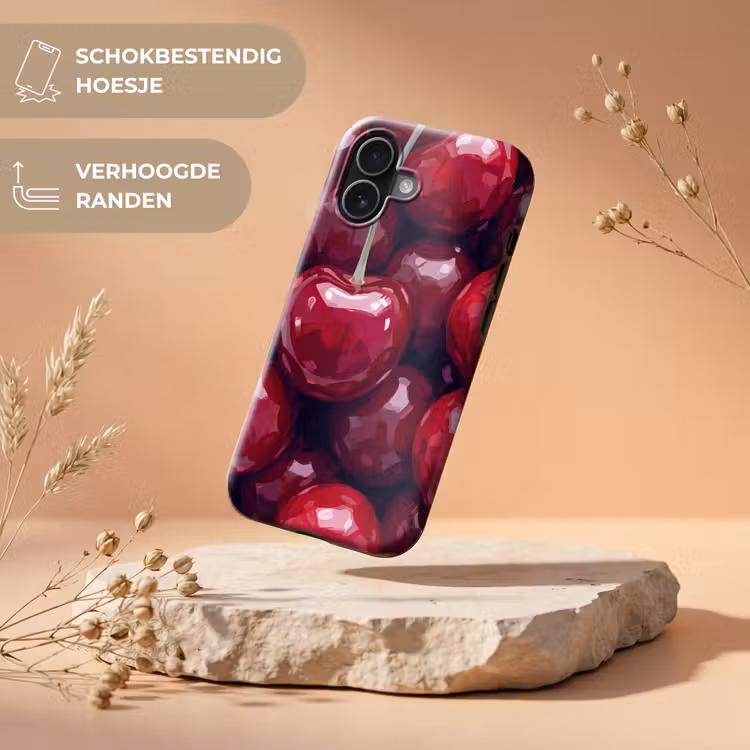 Telefoonhoesje Toughcase - Fruit - Kersen - Eten - Modern - Rood — 5