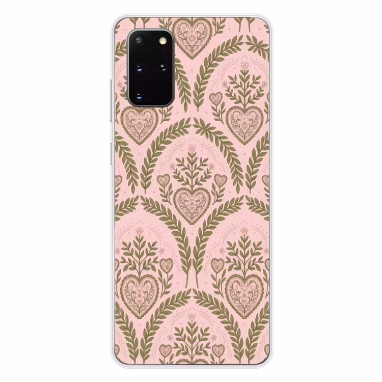 Telefoonhoesje - Patroon - Hart - Bloemen - Folkloristisch - Roze — 4