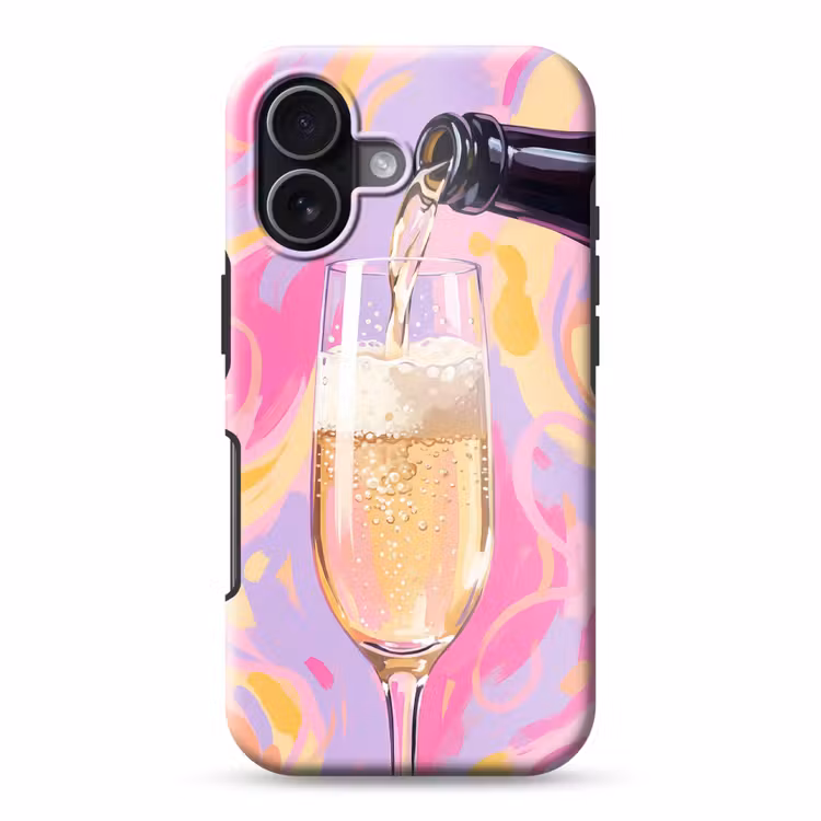 Telefoonhoesje Toughcase - Drank - Inschenken - Feest - Abstract - Roze — 1