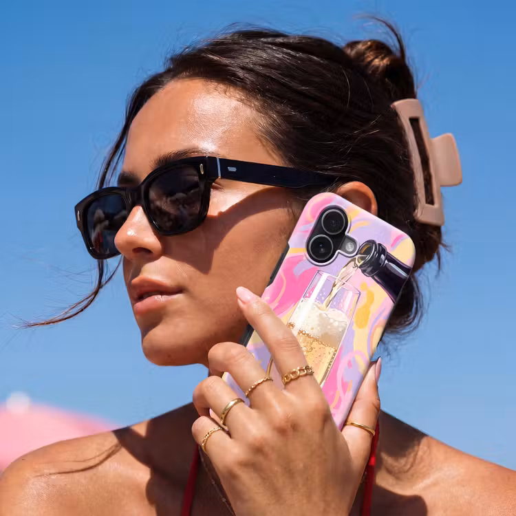 Telefoonhoesje Toughcase - Drank - Inschenken - Feest - Abstract - Roze — 6