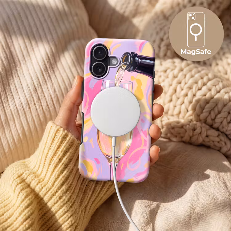 Telefoonhoesje Toughcase - Drank - Inschenken - Feest - Abstract - Roze — 8