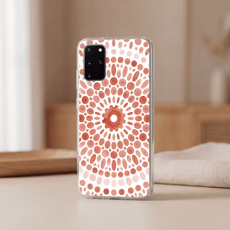 Telefoonhoesje - Patroon - Cirkels - Abstract - Modern - Rood — 3