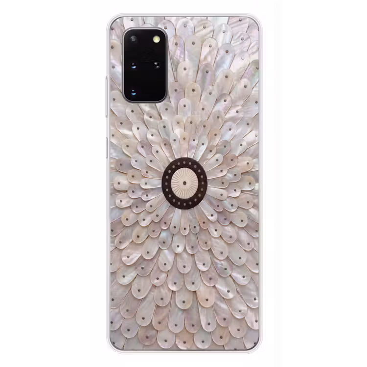 Telefoonhoesje - Parelmoer - Patroon - Decoratie - Ambacht - Wit — 4